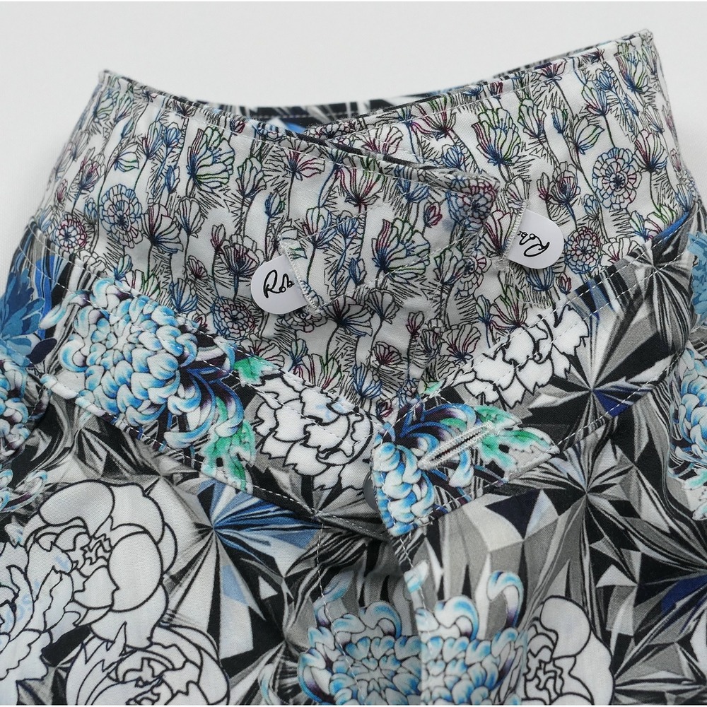 Robert Graham Mens L Crystal Prism Floral Geometric Button Down‎ S/S Shirt AOP - Picture 9 of 10